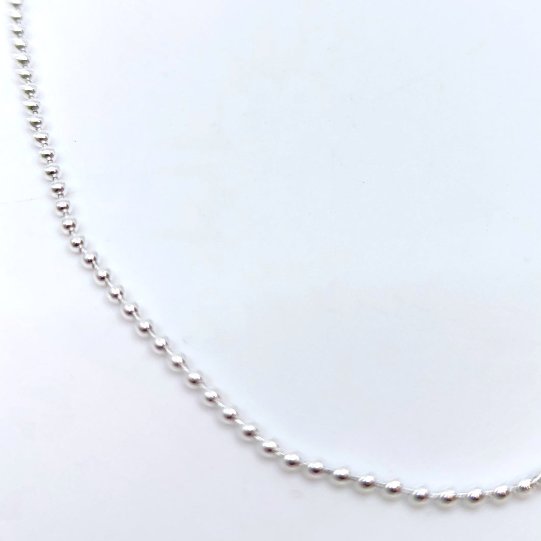 Sterling Silver Bead Chain (20 in)