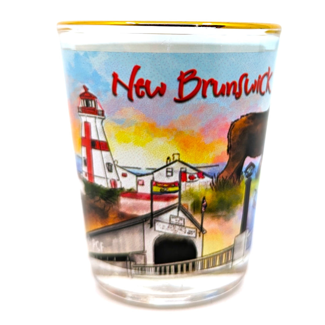 New Brunswick Watercolour Shot Glass