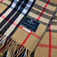 Load image into Gallery viewer, Thompson Camel Tartan Deluxe Blanket
