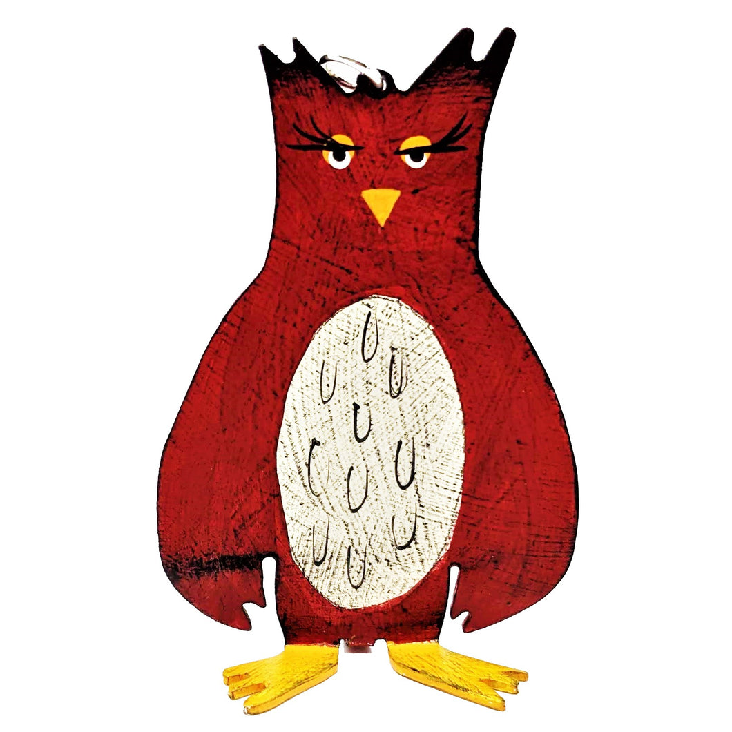 Red Owl Ornament
