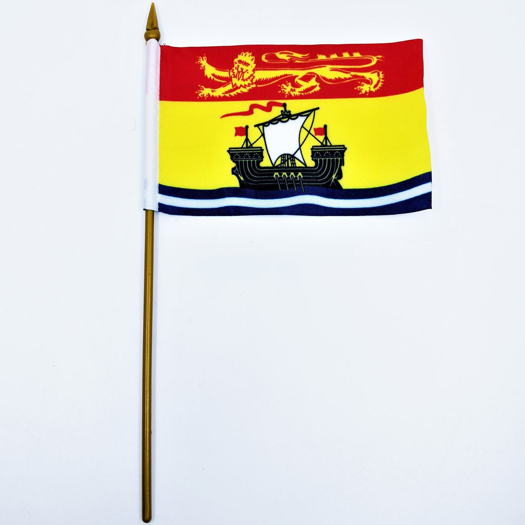 Small New Brunswick Flag on Pole