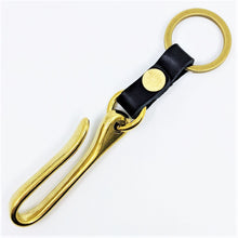 Load image into Gallery viewer, The Catch - Brass Fish Hook Keychain (Black)
