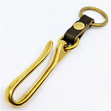 Load image into Gallery viewer, The Catch - Brass Fish Hook Keychain (Olive)
