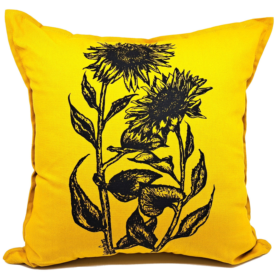 Sunny Flowers Cushion Cover