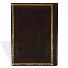 Load image into Gallery viewer, Black Moroccan - Midi Lined Wrap Journal
