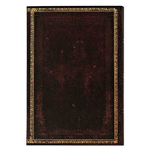 Load image into Gallery viewer, Black Moroccan - Mini Lined Wrap Journal
