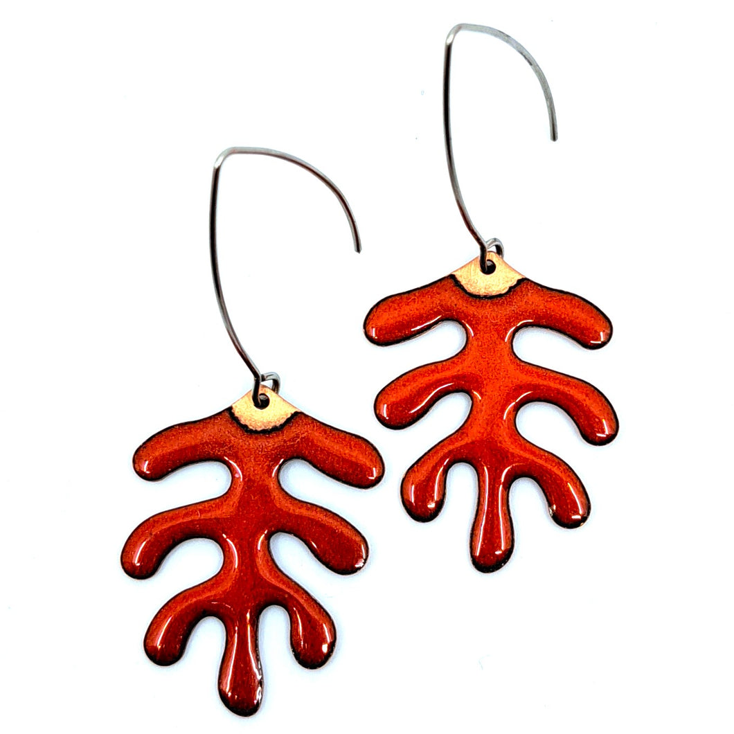 Boucles d'oreilles <em>Matisse Leaf</em> (Orange)