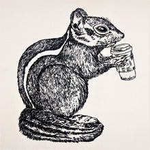 Charger l&#39;image dans la galerie, Housse de coussin &lt;em&gt;Caffeinated Chipmunk&lt;/em&gt;
