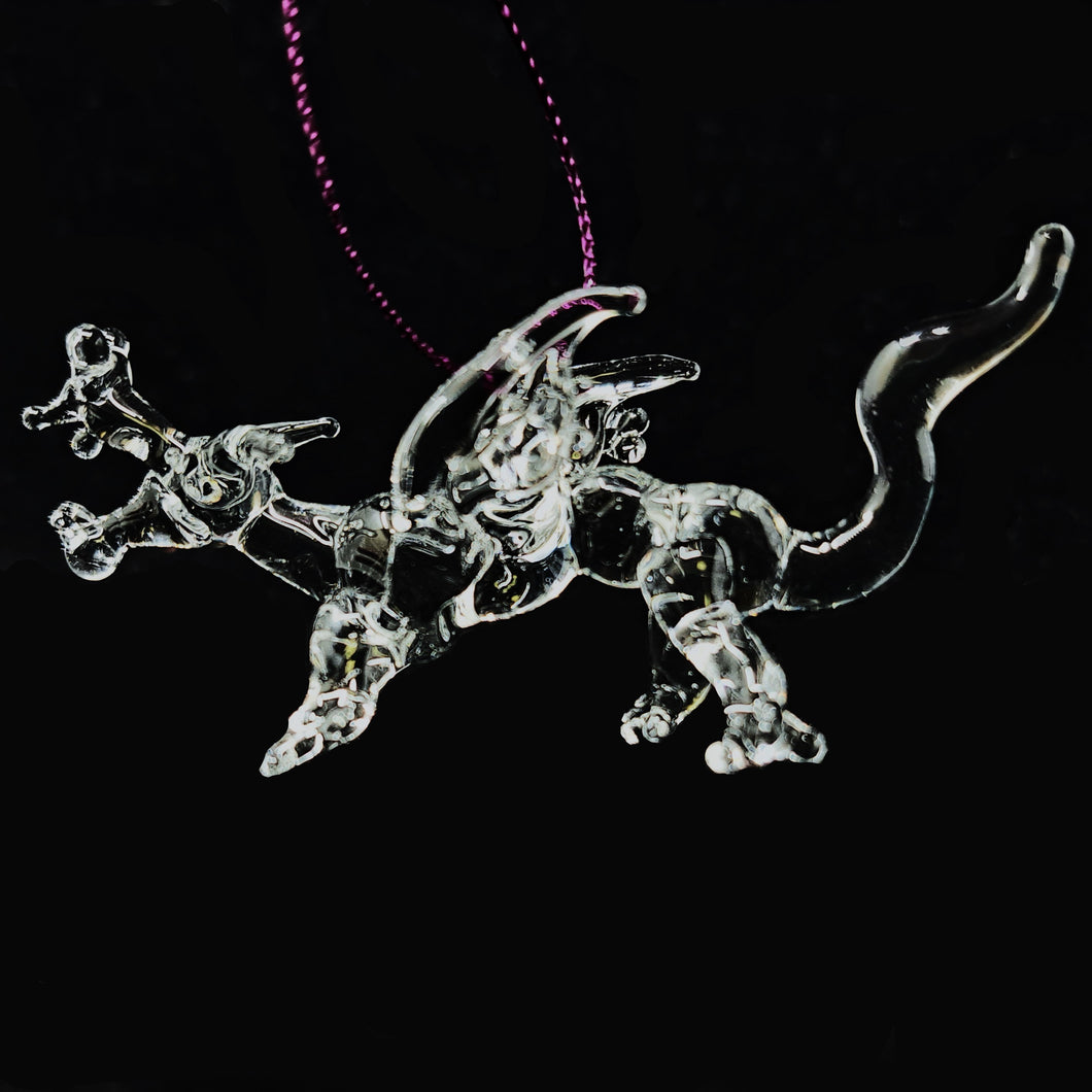 Glass Chinese Dragon Ornament