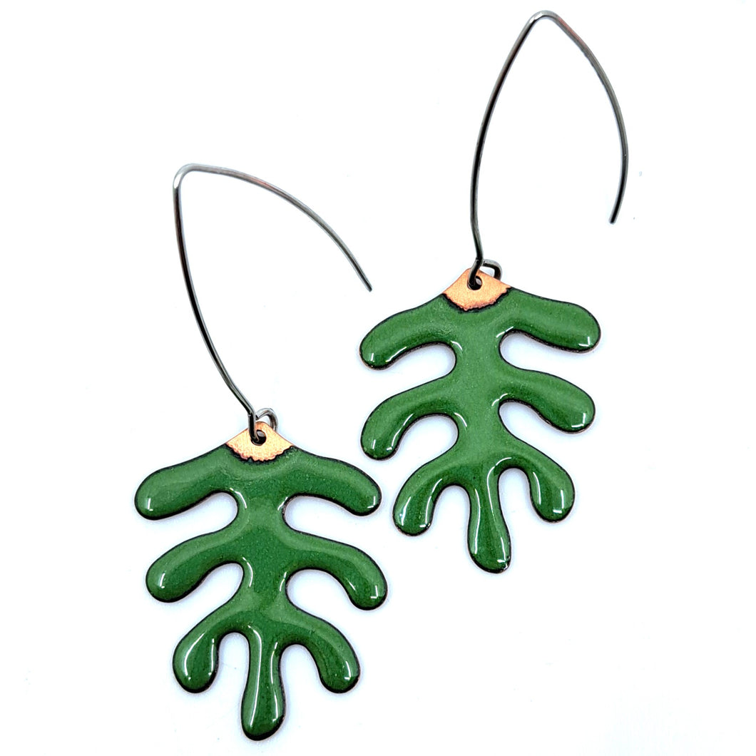 Boucles d'oreilles <em>Matisse Leaf</em> (Vert)