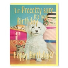 Charger l&#39;image dans la galerie, Carte &lt;em&gt;I&#39;m Pretty Sure It&#39;s Your Birthday. Happy Birthday?&lt;/em&gt;
