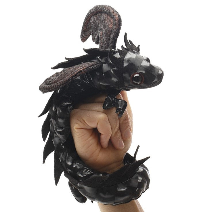 Midnight Dragon Wristlet Puppet