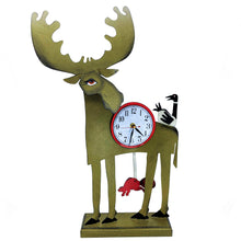 Load image into Gallery viewer, Moose, Goose &amp; Beaver Pendulum Clock
