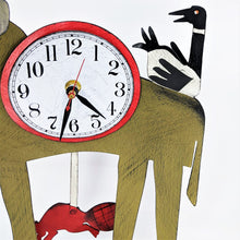 Load image into Gallery viewer, Moose, Goose &amp; Beaver Pendulum Clock
