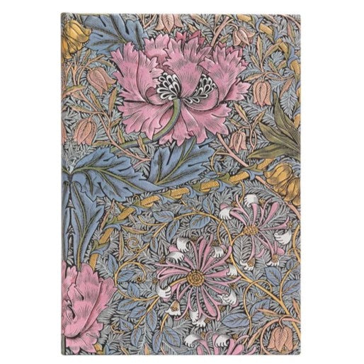 Carnet midi non ligné <em>Morris chèvrefeuille rose</em>