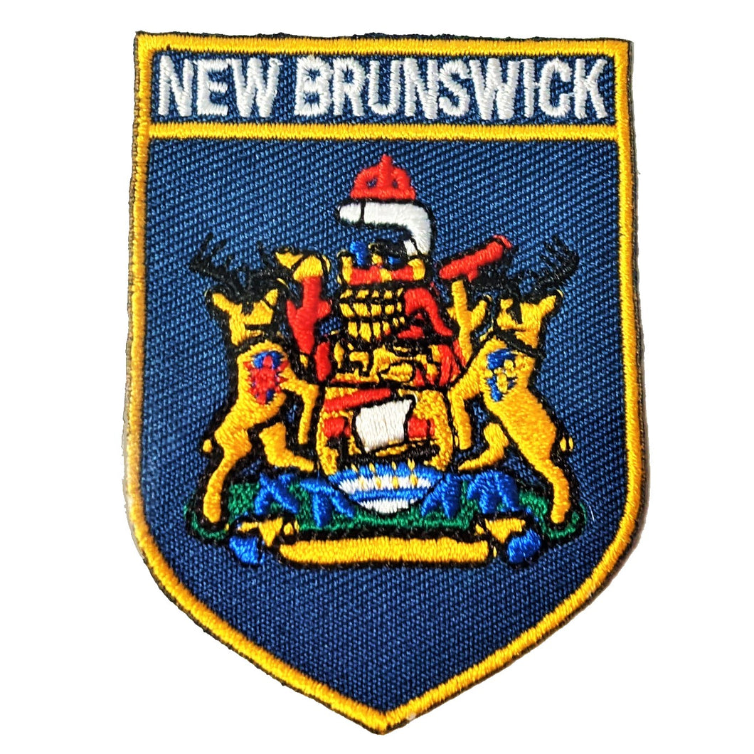 Écusson armoiries du Nouveau-Brunswick (Bleu)