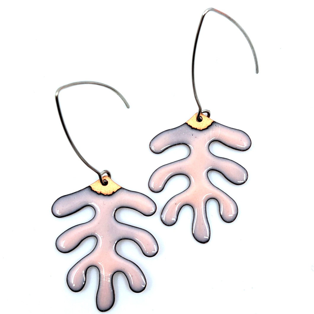 Boucles d'oreilles <em>Matisse Leaf</em> (Rose)