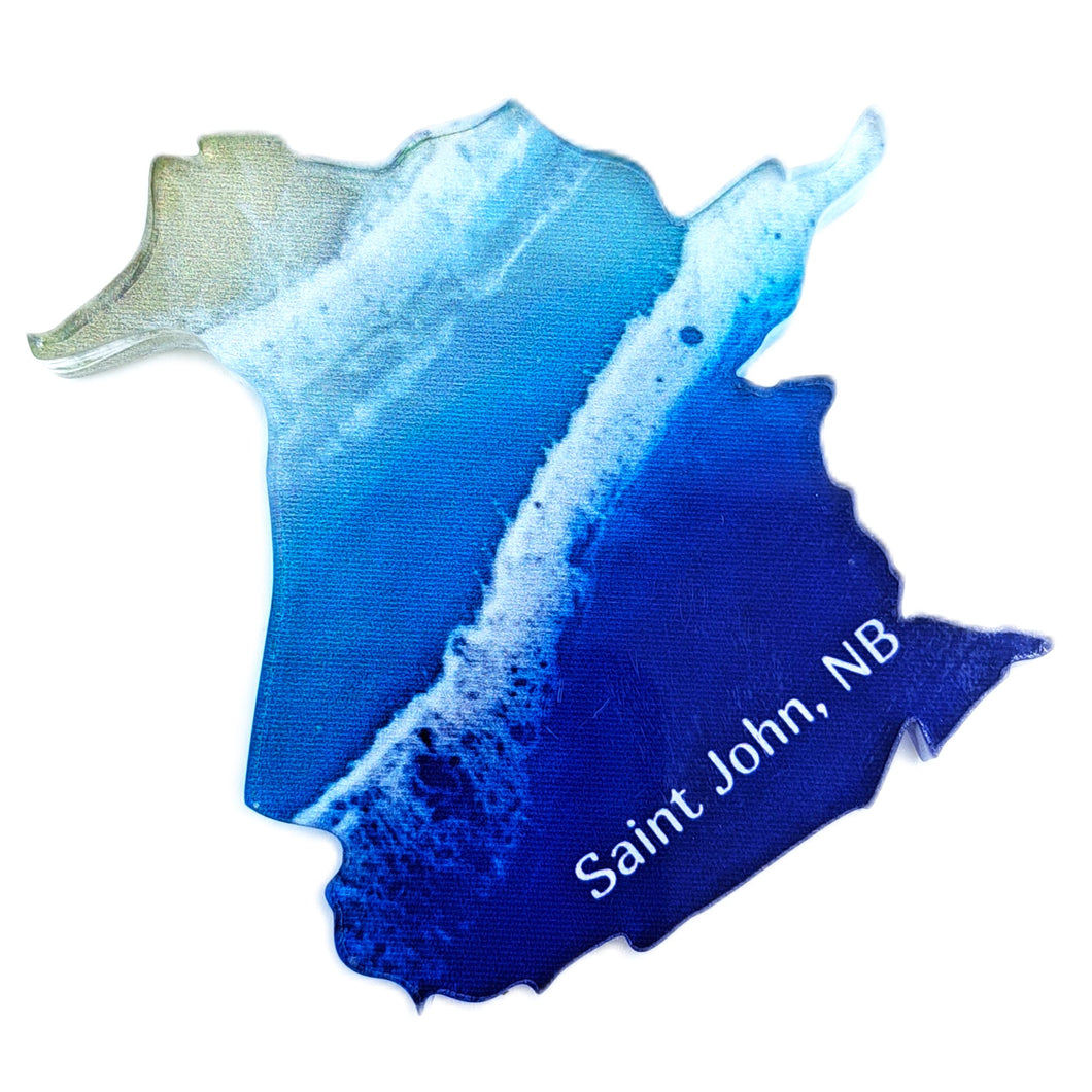 Saint John Ocean Map Magnet