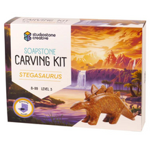 Load image into Gallery viewer, Stegosaurus Soapstone Carving Kit
