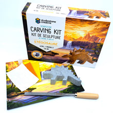 Load image into Gallery viewer, Stegosaurus Soapstone Carving Kit
