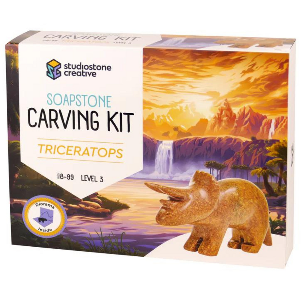 Triceratops Soapstone Carving Kit