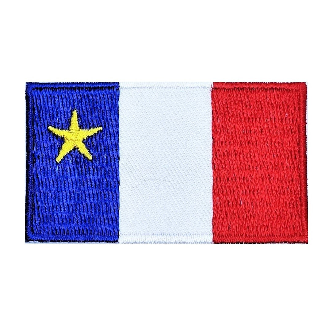 Écusson drapeau acadien (Petit)