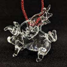 Load image into Gallery viewer, Glass Flying Pig Ornament

