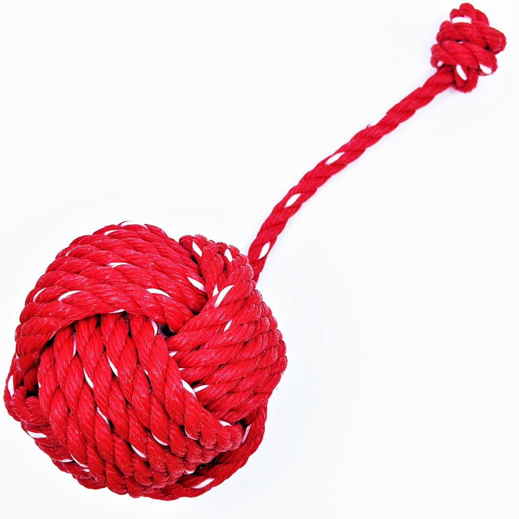 Large Monkey Fist Dog Toy (Red)