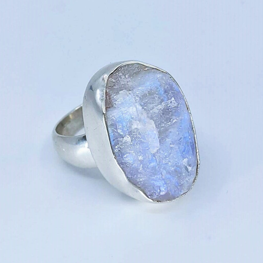 Large Ragged Harbour Moonstone Ring