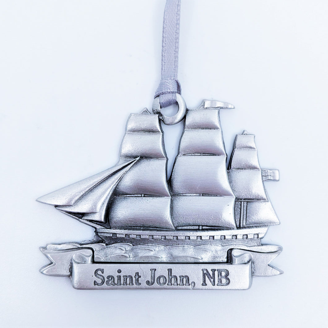 Tall Ship Pewter Ornament