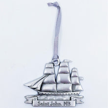 Load image into Gallery viewer, Tall Ship Pewter Ornament
